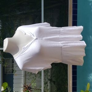 NWT Cynthia Rowley Linen Split Neck top